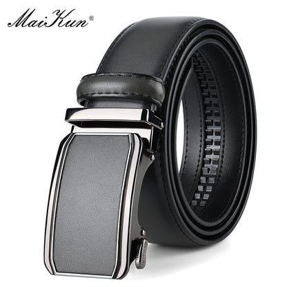 FlexFit Automatic Leather Belt – Perfect Fit, No Holes, Premium Click Buckle