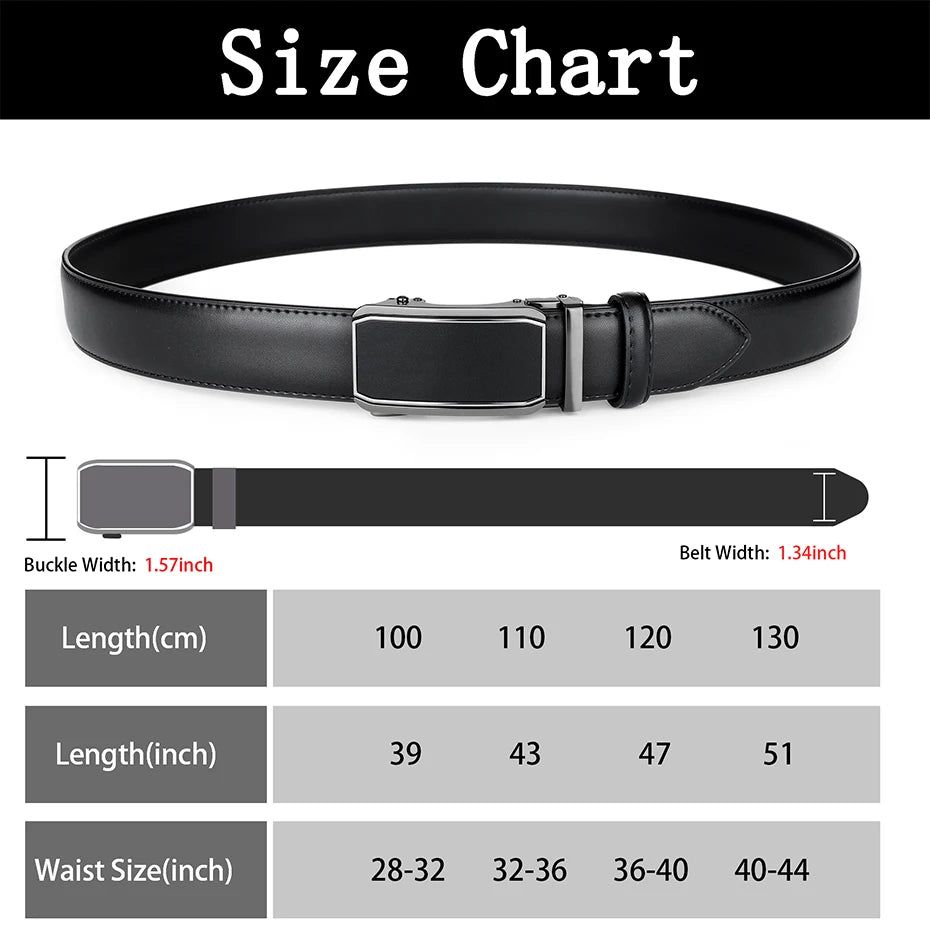 FlexFit Automatic Leather Belt – Perfect Fit, No Holes, Premium Click Buckle