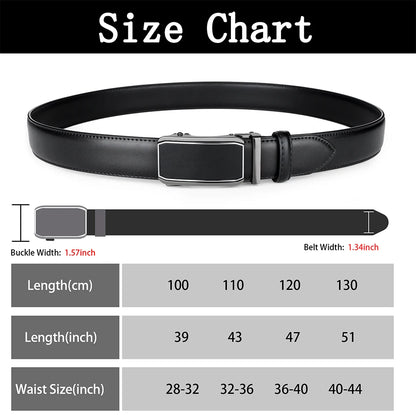 FlexFit Automatic Leather Belt – Perfect Fit, No Holes, Premium Click Buckle