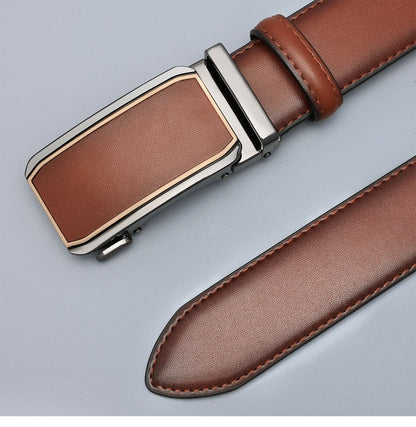 FlexFit Automatic Leather Belt – Perfect Fit, No Holes, Premium Click Buckle