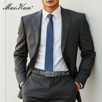 FlexFit Automatic Leather Belt – Perfect Fit, No Holes, Premium Click Buckle